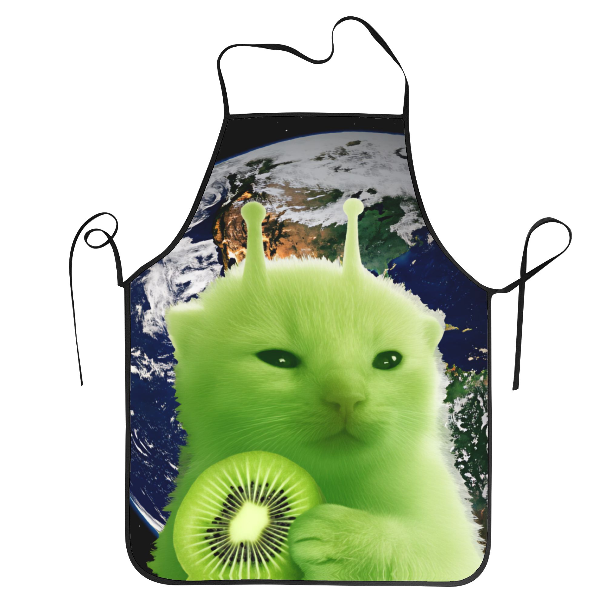 Home Cooking For Cats - Tablier Green Fruit Space Cat, accessoires
