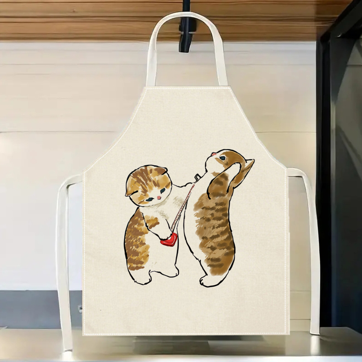 Home Cooking For Cats - Tablier en tissu de lin avec