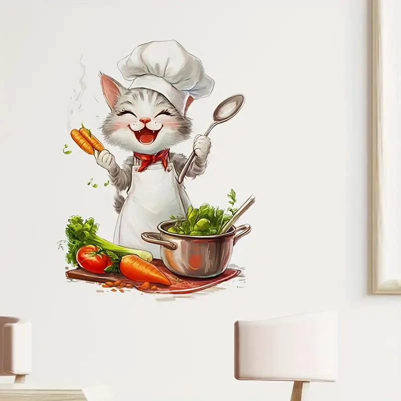 Autocollants de cuisine de cha - Home Cooking For Cats avis et prix