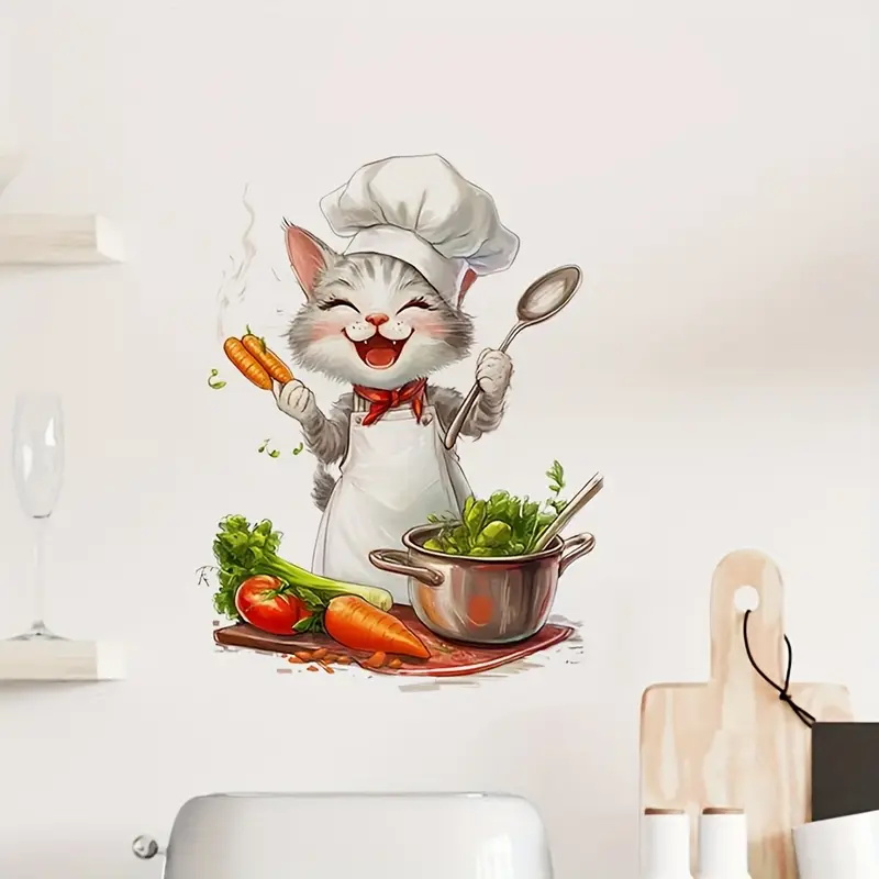 Autocollants de cuisine de cha - Home Cooking For Cats avis et prix