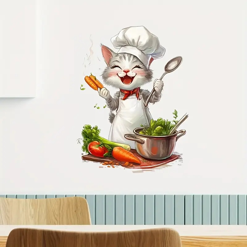 Autocollants de cuisine de cha - Home Cooking For Cats avis et prix