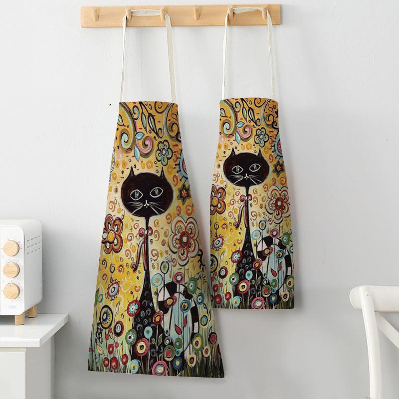 Tablier de cuisine en lin et c - Home Cooking For Cats avis et prix