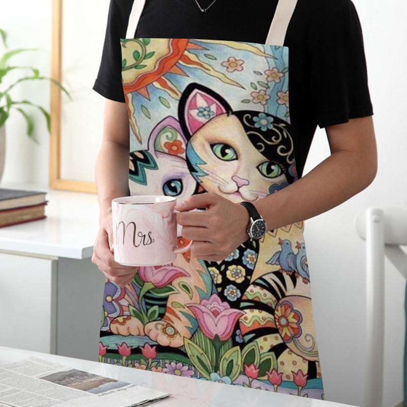 Tablier de cuisine en lin et c - Home Cooking For Cats avis et prix