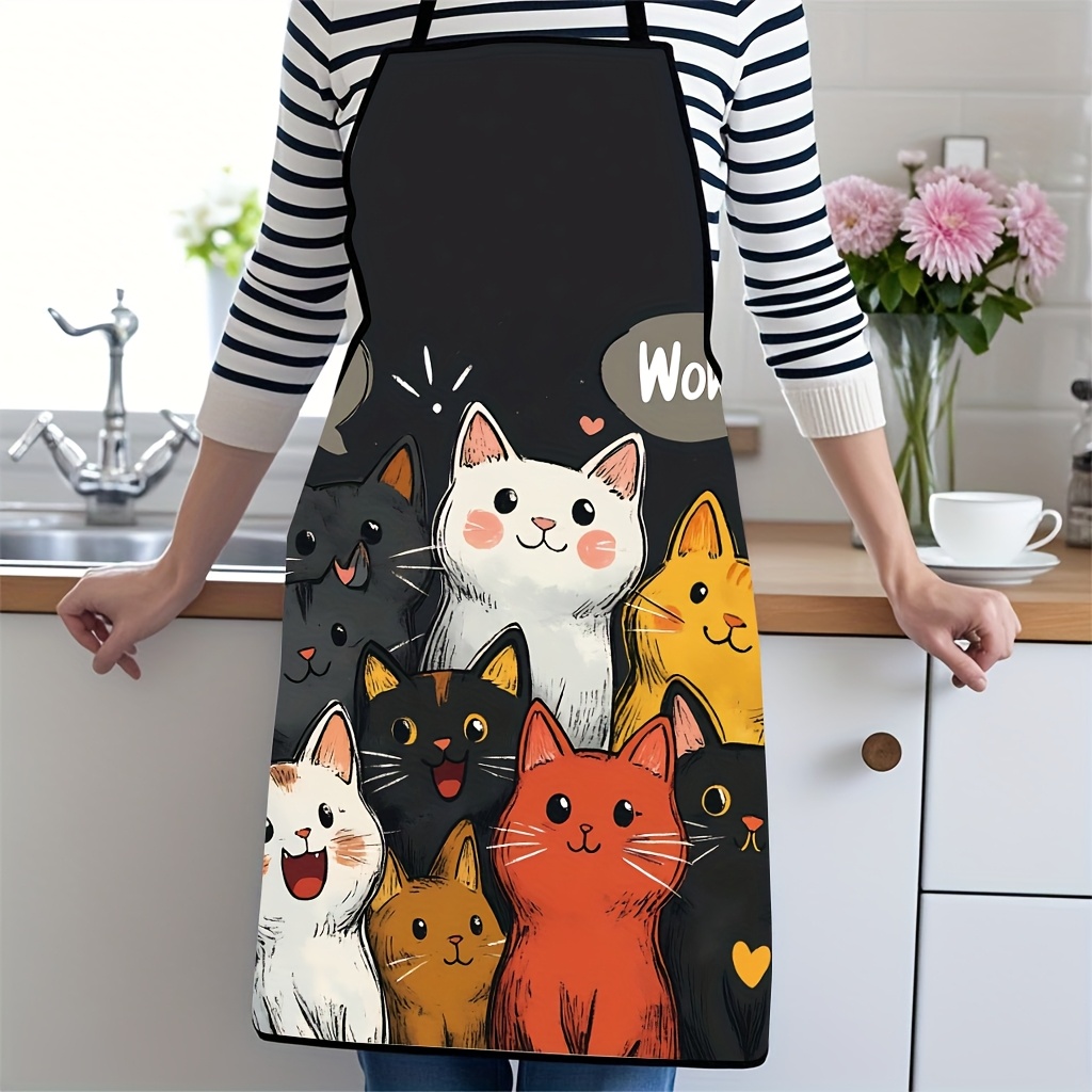 Tablier en polyester à imprimé - Home Cooking For Cats avis et prix